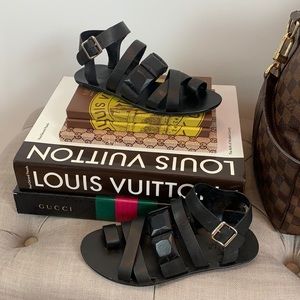 Loeffler Randall Sedona Plank Sandals in Black 6.5